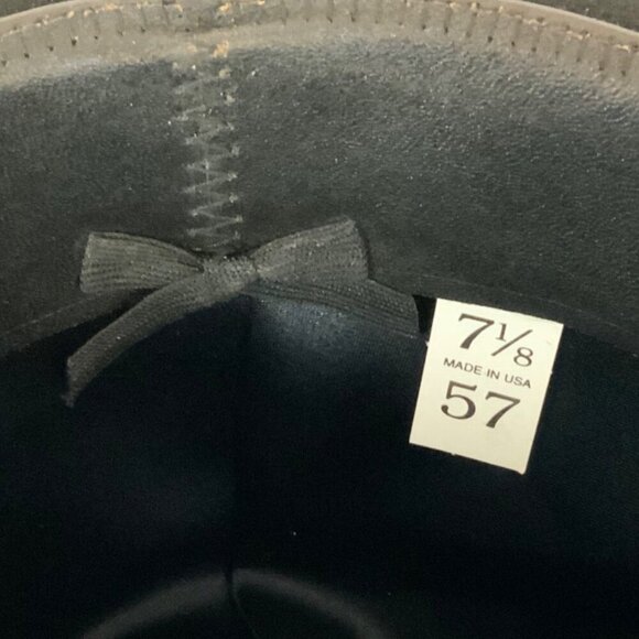 Justin Weston Black Fur Felt 6x Cowboy Hat By Milano Hat Co Size 7-1/8 Western - Picture 8 of 12